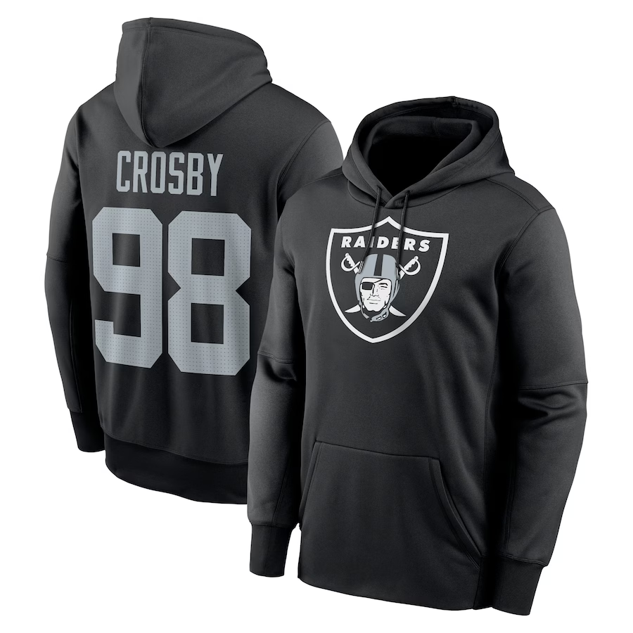 Men Oakland Raiders 98 Crosby black Hoodie0819